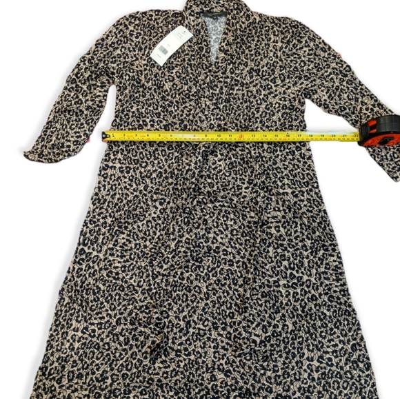 Brand New French Connection UK Sabbia Leopard Print Midi Wrap Dress - Picture 5 of 9